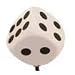 Dice Antenna Ball Topper in white
