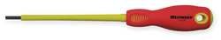 Westward 1YXJ9 Insulated Slotted Screwdriver, 1/8x4 In