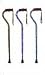 Deluxe Offset Handle Cane - Amoeba Blue