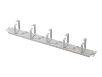 DIGITUS Rangierpanel/Kabelfuehrungsbuegel 48,3cm 19Zoll 1HE 5x rings 40x60mm grau RAL7035 Preisvergleich