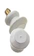 Dollhouse Miniature White Enameled Door Knobs