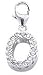 14k Yellow Gold Diamond Initial "O" Charm (1/10 cttw)