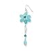 Sterling Silver Blue Agate Opalite Blue Crystal Earrings