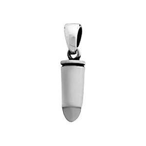 bullet silver tone pewter pendant