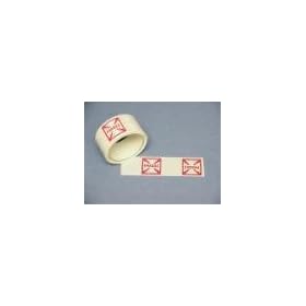 Palmer Packaging Z150SP-4 Printed Message Tape "Fragile (2-Way Readable)". Strong, waterproof, 1.9 mil polypropylene, white tape with red ink. Roll size 2" x 55 yds.