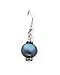 Sterling Silver Black Cultured Pearl Dangle Earrings