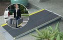 Wheelchair Ramp - Made in USA - This ramp is durable and convenient to use. The ramp sets up in seconds, is 29-inches wide and easily folds in half to be carried like a suitcase for travel. See all King Canes Products.