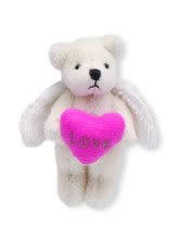 Finders Key Purse Angel Bear Keychain