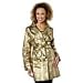 DG2 Animal Print Denim Belted Trench Coat