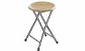 NATURAL ORIGINS FOLDING STOOL W/SILVER COLOUR LEGS