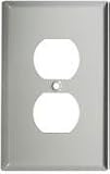 STANLEY HARDWARE White Single Outlet Plate