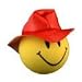 Smiley Fireman Red Hat Antenna Ball Topper