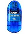 High Speed USB 2.0 SDHC/MMC Memory Card Reader & Writer (Clear Blue) for Bookeen digital books reader