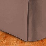 450tc Egyptian Cotton Solid Taupe Twin Extra Long Size Pleated Tailored Bed Skirt with 15 Inches Drop and Split Corners Twin XL