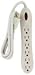 Coleman Cable 046818812 6-Outlet Power Strip with Plug Covers and 4-Feet Cord