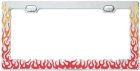 Chrome Hot Rod Flames License Plate Frame