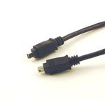 MICRO CONNECTORS 3FT IEEE-1394 4-PIN TO 4-PIN FIREWIRE CABLE (#E07-220-3) (Retail)
