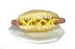 Dollhouse Miniature Hot Dog with Mustard on a Bun
