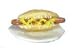 Dollhouse Miniature Hot Dog with Mustard on a Bun