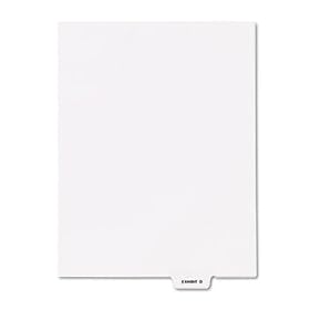 80000 Series Legal Index Dividers, Bottom Tab, Printed Exhibit D, 25/Pack