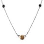 0.11 Ct Black Diamond & 0.40 Ct Citrine Necklace in 18K White Gold