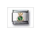 Money Bag Green Classic Enamel, Italian Charm by Nomination Charms