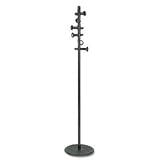 Kitchen & Housewares : Coat Tree Costumer, 12 Knob Hooks, Steel, Ebony