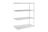 Nexel Stainless Steel Wire Shelving Add-On 48W X 24D X 63H