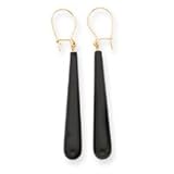 14k Gold Onyx Drop Earrings