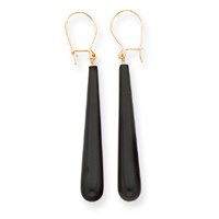 14k Gold Onyx Drop Earrings