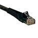 Tripp Lite N201-002-BK Cat6 Gigabit Black Snagless Patch Cable RJ45M/M - 2ft