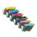 Set of 6 Compatible Ink Cartridges for Canon Series 3000 6000 6100 6200 6500 F300 F600 S400 S450 S400 S500  S520 S600 S630 S750 S6300 IP3000 IP4000 Colours and Black BCI-7BK BCI-7C BCI-7M BCI-7Y BCI-7PC BCI-7PM