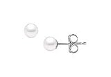 Akoya Cultured Pearl Stud Earrings : 14K White Gold â? 4 MM