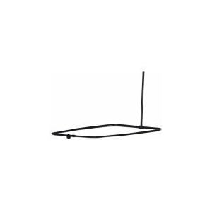 SHOWER SOLUTIONS 60 INCH DOUBLE CRESCENT SHOWER CURTAIN ROD CDCRB