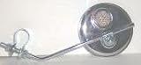 Round Mirror Cruiser Bike Bicycle Chrome Smoke Reflector