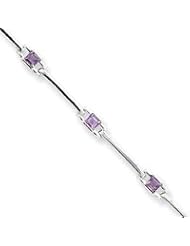 Sterling Silver Amethyst Bracelet