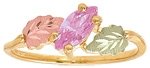 Pretty! Authentic Black Hills Gold Women's Pink Ice Ring