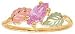 Pretty! Black Hills Gold Ladies Pink ice Ring