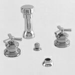 Newport Brass 1609/20 Stainless Steel Miro Miro Double Handle Widespread Bidet Faucet with Vacuum Br