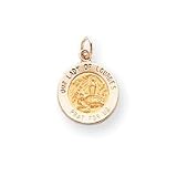 14k Our Lady of Lourdes Medal Charm