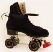 Riedell 135 Black w/Powell Bone Elite wheels - Size 4