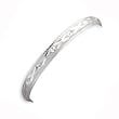 Sterling Silver 7mm Fancy Diamond-cut Slip-On Bangle Bracelet