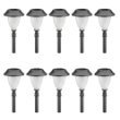 Malibu 10-Pack Solar Plastic Walk Light with White LED, Black LZ702W10