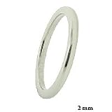 2MMThinClassicTungstenCarbideWeddingBandCobaltFreeSize8