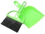 Office Home Car Cleaning Mini Whisk Broom Dustpan Set (Green)