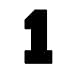 Varsity Lettering Number 1 White Decal