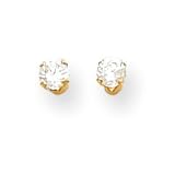 14k 3mm CZ Childrens Earrings