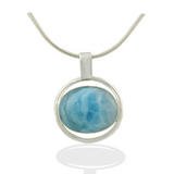 Inner Oval Larimar Pendant