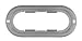Maxxima M63253 6 Snap-On Oval Poly-Carbonate Flange for 60 Series - Gray