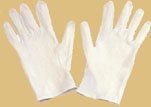 Nylon Lint Free Inspectors (hemmed) Gloves (Sold by Dozen) Womens Size